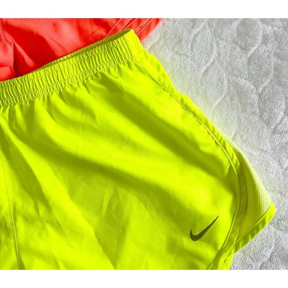 Nike Women S/M Lot Of 3 Dri-FIT Tempo Running Shorts Elastic Waist Mesh Inset